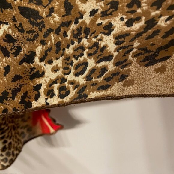 Dress-U-II By Sharon Leopard Animal Print Kimono Slit Sleeves Plus Size 22 - Picture 12 of 16